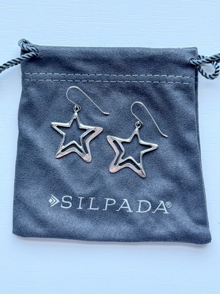 Silpada Wish Upon A Star Sterling Silver Drop Earrings